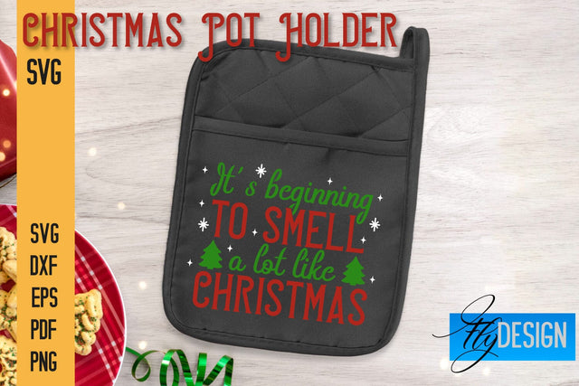 Christmas Pot Holder SVG | Kitchen Quotes Design | Home SVG SVG Fly Design 