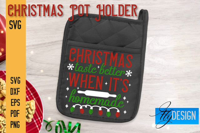 Christmas Pot Holder SVG | Kitchen Quotes Design | Home SVG SVG Fly Design 