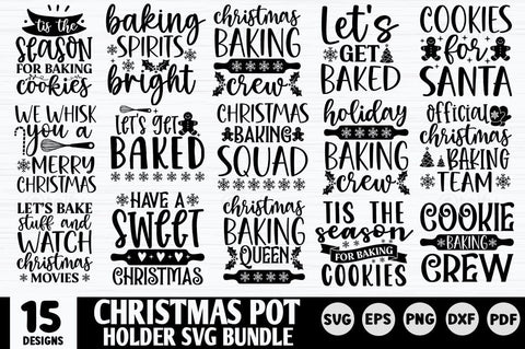 Christmas Pot Holder SVG, Potholder SVG, Christmas SVG Bundle, Christmas Potholders svg, kitchen towel svg SVG etcify 