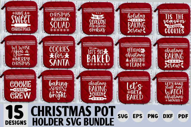 Christmas Pot Holder SVG, Potholder SVG, Christmas SVG Bundle, Christmas Potholders svg, kitchen towel svg SVG etcify 