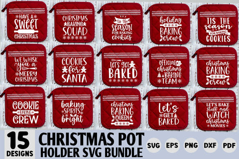 Christmas Pot Holder SVG, Potholder SVG, Christmas SVG Bundle, Christmas Potholders svg, kitchen towel svg SVG etcify 