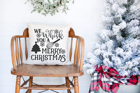 Christmas Pot Holder - We Whisk You A Merry Christmas - SVG, PNG, DXF, EPS SVG Elsie Loves Design 