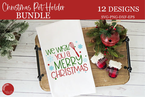 Christmas Potholder Bundle-Funny Christmas SVG Bundle SVG Linden Valley Designs 