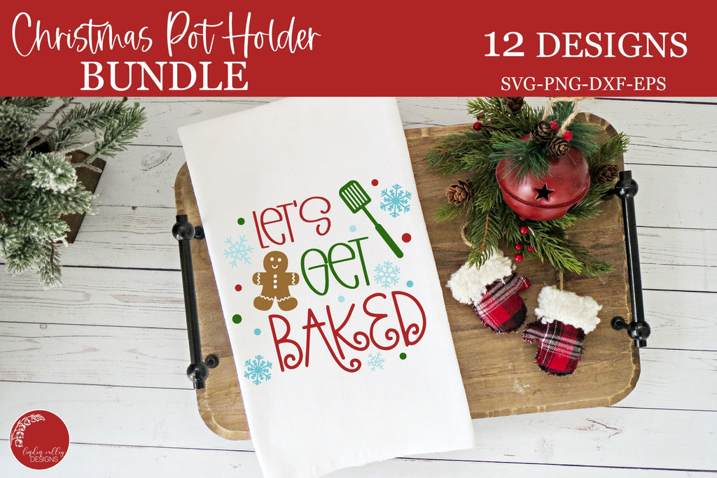 Christmas Potholder Bundle-Funny Christmas SVG Bundle - So Fontsy