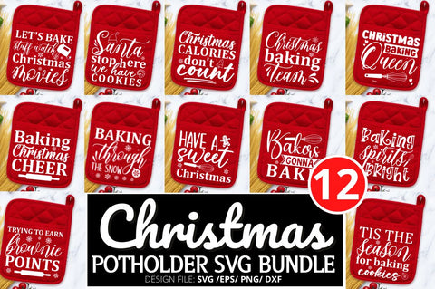 Christmas PotHolder Svg Bundle SVG Regulrcrative 