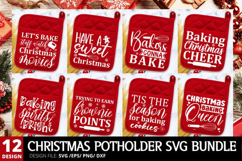 Christmas PotHolder Svg Bundle SVG Regulrcrative 