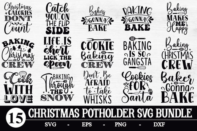 Christmas Potholder SVG Bundle SVG Svgcraft 