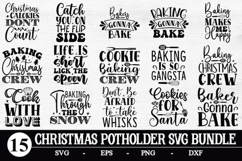 Christmas Potholder SVG Bundle SVG Svgcraft 