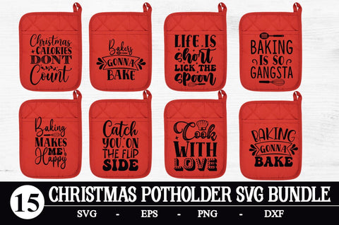 Christmas Potholder SVG Bundle SVG Svgcraft 