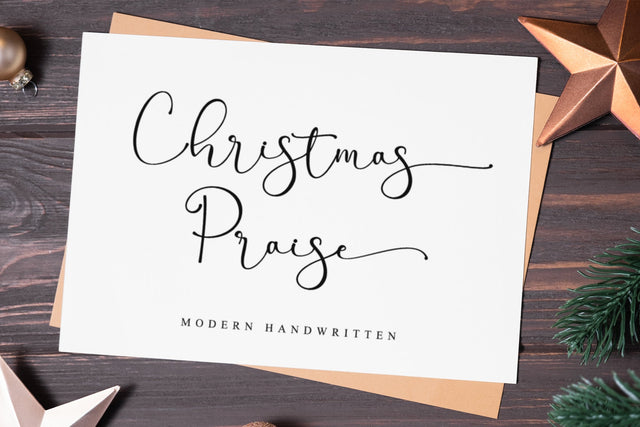 Christmas Praise Font Letterara 