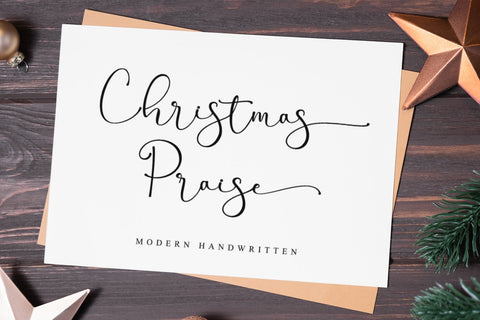 Christmas Praise Font Letterara 