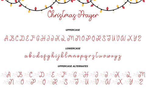 Christmas Prayer Font Prasetya Letter 