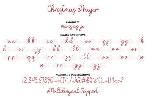 Christmas Prayer Font Prasetya Letter 