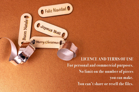 Christmas Present Card Digital Vector File for Laser Cutter. SVG MaramadeLaser 