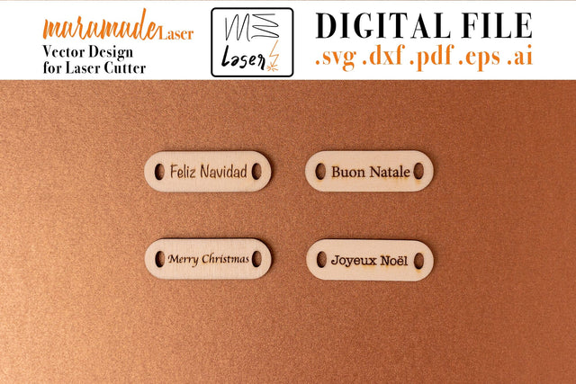 Christmas Present Card Digital Vector File for Laser Cutter. SVG MaramadeLaser 