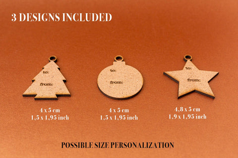Christmas Present Cards Digital Vector File for Laser Cutter. SVG MaramadeLaser 