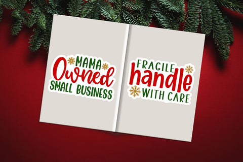 Christmas Printable Stickers PNG Bundle Sublimation Regulrcrative 