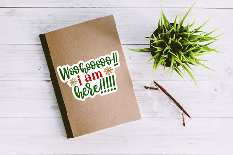 Christmas Printable Stickers PNG Bundle Sublimation Regulrcrative 