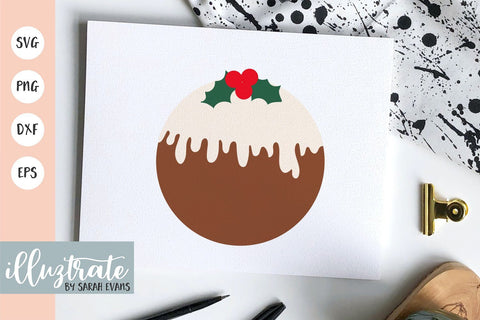 Christmas Pudding SVG Cut File SVG Illuztrate 