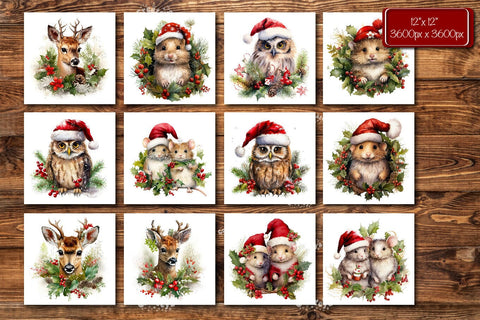 Christmas Puzzle PNG Bundle Kids Puzzles Sublimation Snowman Owl Santa Baby Animals PNG Sublimation Createya Design 