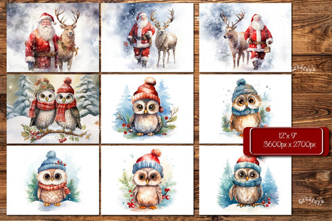 Christmas Puzzle PNG Bundle Kids Puzzles Sublimation Snowman Owl Santa Baby Animals PNG Sublimation Createya Design 