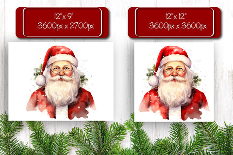 Christmas Puzzle PNG Kids Puzzle Santa Sublimation Watercolor Santa PNG Sublimation Createya Design 