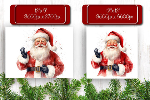 Christmas Puzzle PNG Kids Puzzle Santa Sublimation Watercolor Santa png Sublimation Createya Design 