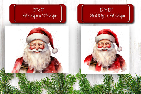 Christmas Puzzle PNG Kids Puzzle Santa Sublimation Watercolor Santa Sublimation Createya Design 