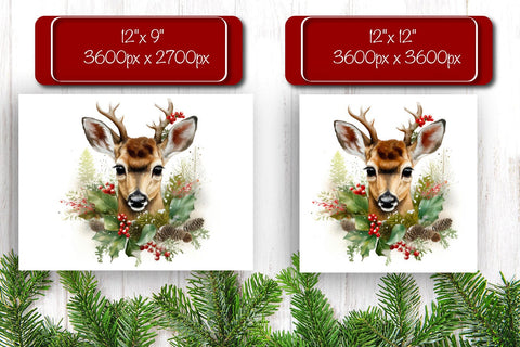 Christmas Puzzle PNG Kids Puzzle Sublimation Watercolor Baby Animal PNG Sublimation Createya Design 