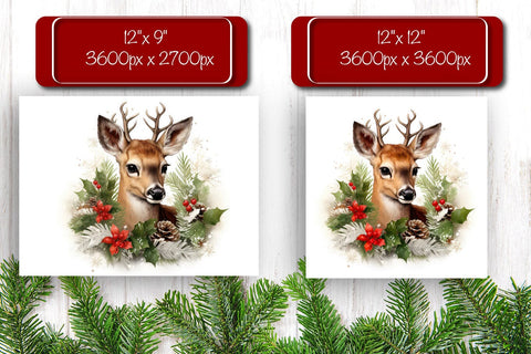 Christmas Puzzle PNG Kids Puzzles Sublimation Watercolor Baby Animal PNG Sublimation Createya Design 