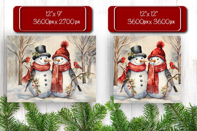 Christmas Puzzle PNG Kids Puzzles Sublimation Watercolor Snowman PNG Sublimation Createya Design 