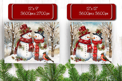 Christmas Puzzle PNG Kids Puzzles Sublimation Watercolor Snowman PNG Sublimation Createya Design 