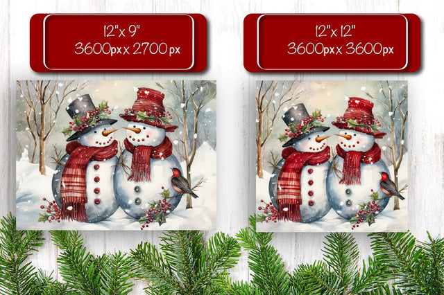 Christmas Puzzle PNG Kids Puzzles Sublimation Watercolor Snowman PNG Sublimation Createya Design 