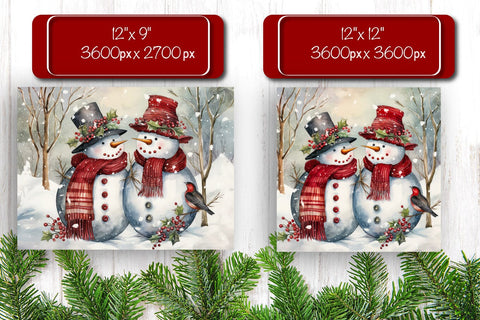 Christmas Puzzle PNG Kids Puzzles Sublimation Watercolor Snowman PNG Sublimation Createya Design 
