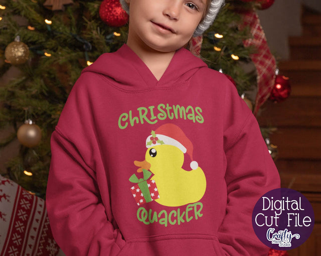 Christmas Quacker Svg - Duck Svg SVG Crafty Mama Studios 