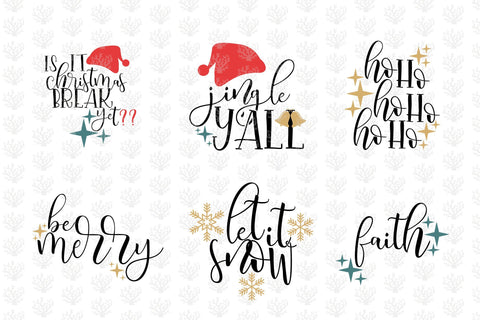 Christmas Quote Bundle - SVG EPS DXF PNG File SVG CoralCutsSVG 