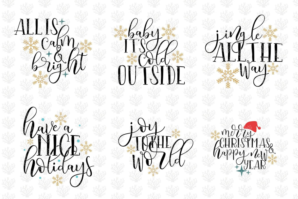 Christmas Quote Bundle - SVG EPS DXF PNG File - So Fontsy