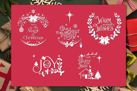 Christmas Quotes Bundle SVG Feya's Fonts and Crafts 