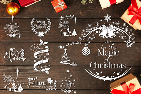 Christmas Quotes Bundle SVG Feya's Fonts and Crafts 
