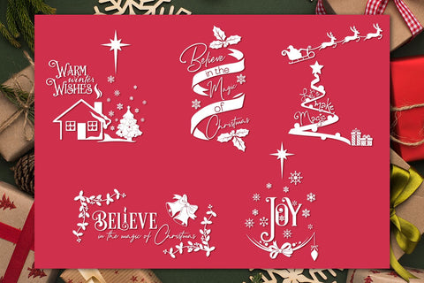 Christmas Quotes Bundle SVG Feya's Fonts and Crafts 