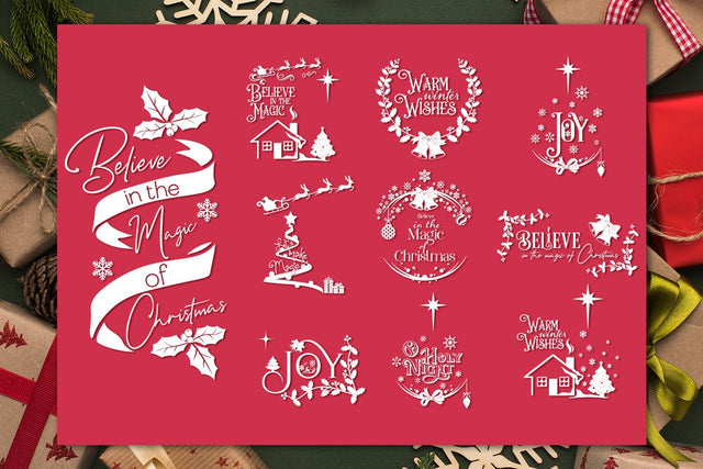 Christmas Quotes Bundle SVG Feya's Fonts and Crafts 