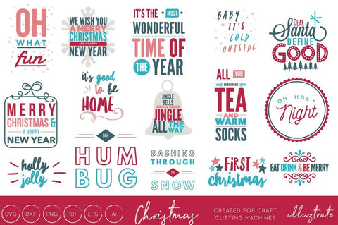 Christmas Quotes Bundle SVG Illuztrate 