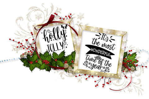 Christmas Quotes Overlays- Text Overlays-Holiday Clipart SVG Happy Printables Club 