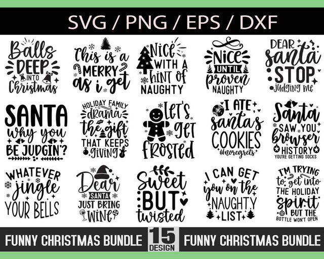 Christmas quotes svg bundle, Christmas svg bundle, Christmas png, Christmas shirt bundle, Svg Christmas bundle SVG etcify 