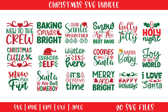 Christmas Quotes Svg bundle SVG DIYCUTTINGFILES 