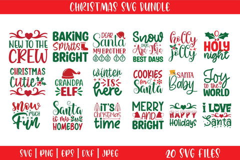 Christmas Quotes Svg bundle SVG DIYCUTTINGFILES 