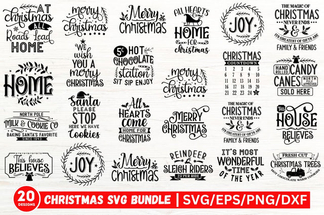 Christmas Quotes SVG bundle SVG SH_Tee store 