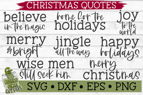 Christmas Quotes SVG File SVG Crunchy Pickle 