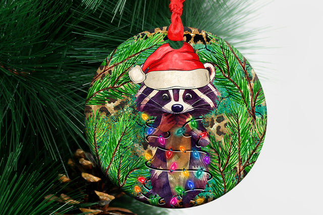 Christmas Raccoon Ornament Png Sublimation Design, Christmas Ornament Png, Merry Christmas Png, Christmas Raccoon Ornament, Digital Download Sublimation BOO-design 