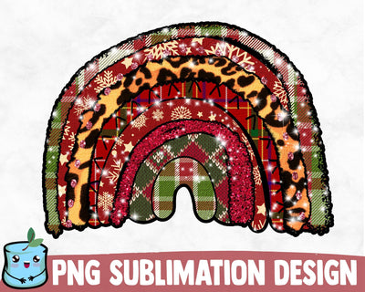 Christmas Rainbow Sublimation Design Sublimation MintyMarshmallows 